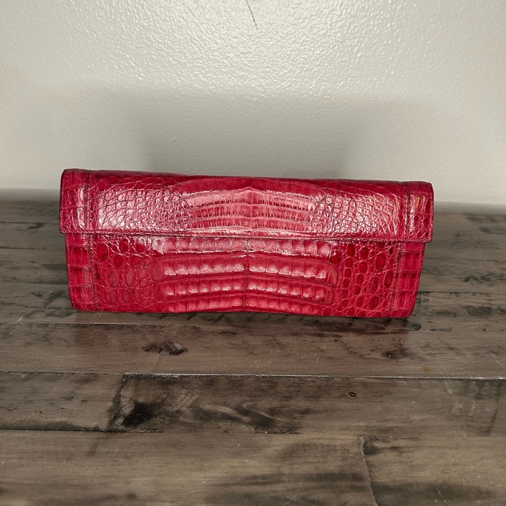 Nancy Gonzalez Crocodile Clutch RED ❤️, with tags! Purchased at Neiman Marcus